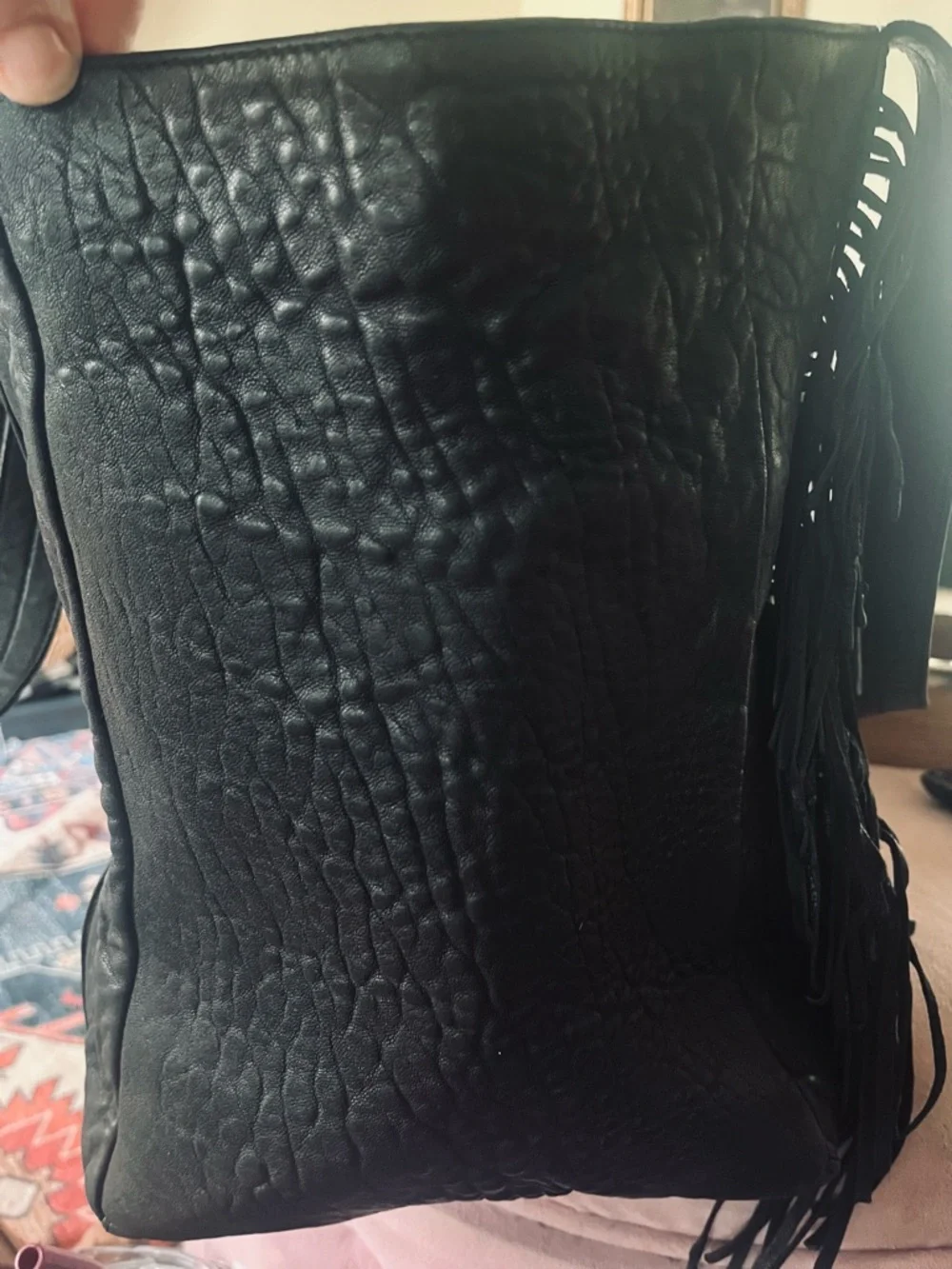 Cleobella  🖤 Devon large fringe leather tote